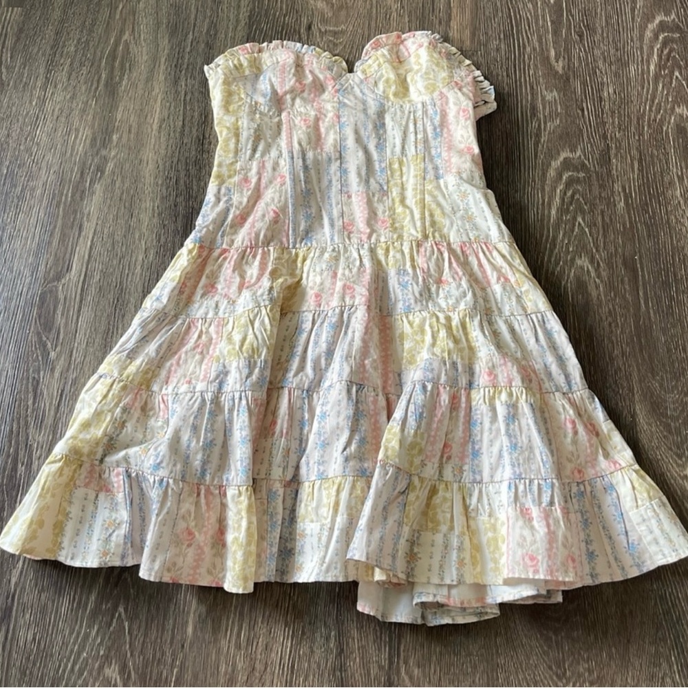 Love Shack Fancy Strapless Dress